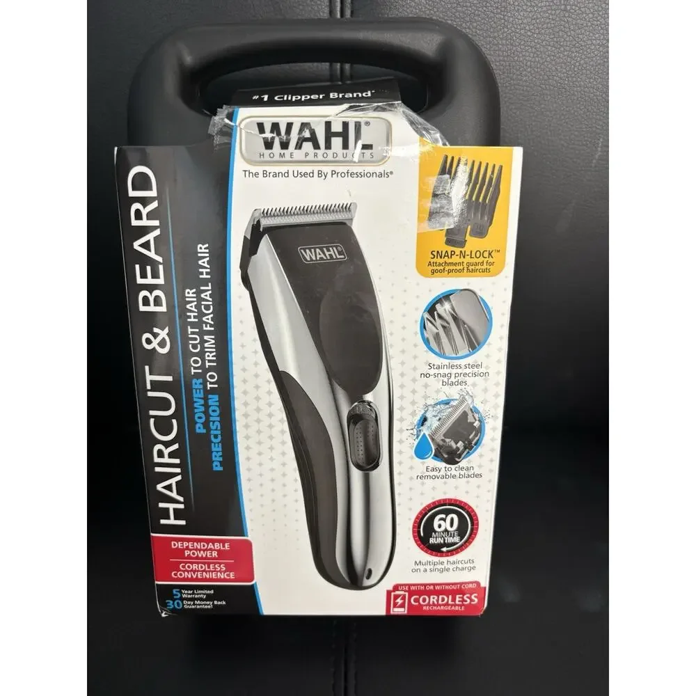 Wahl Cordless Haircut & Beard Kit — Model 9649 (21-Piece, Black Guards)